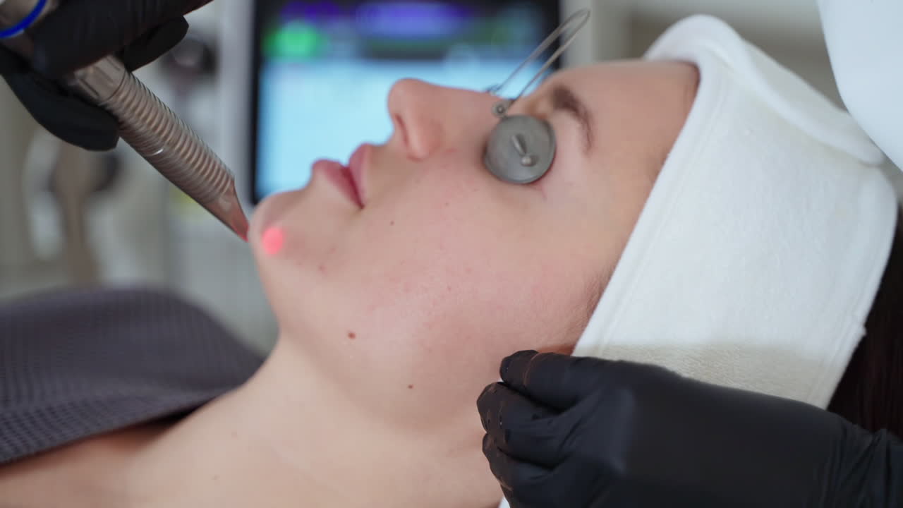 얼굴의 터에 대한 레이저 치료