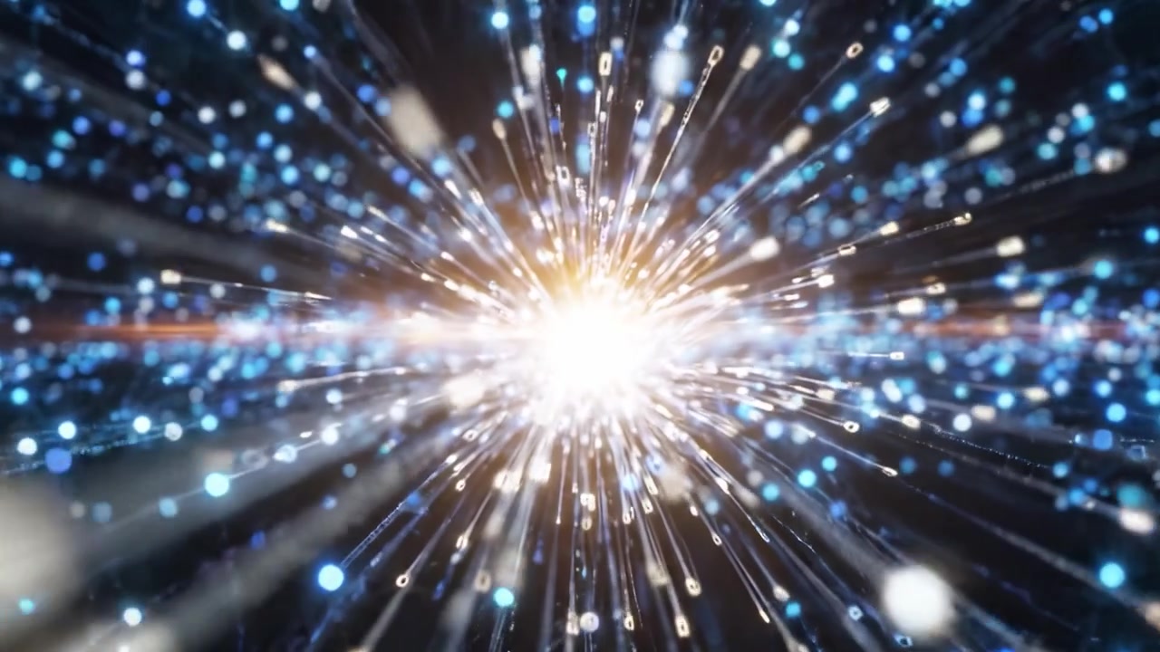 A Captivating Visual Journey Through a Sea of Glowing Blue Particles, Representing Data Connections and Digital Innovation