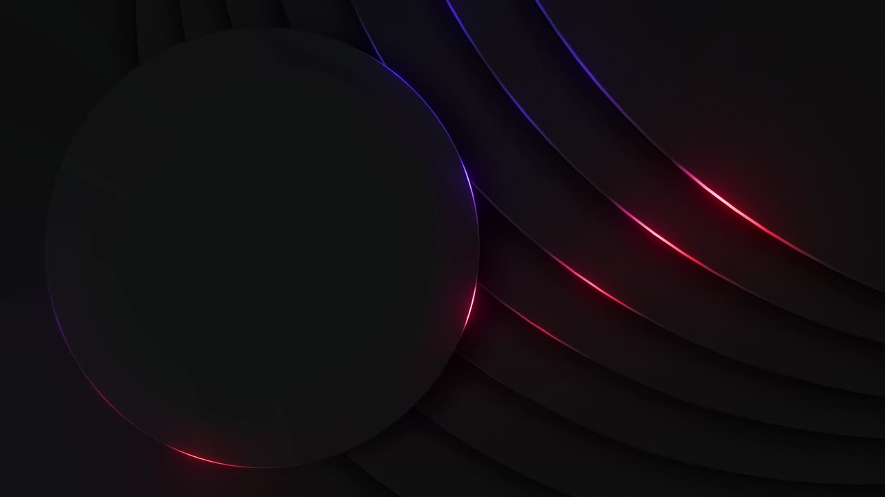 Abstract Dark Background with Neon Lines