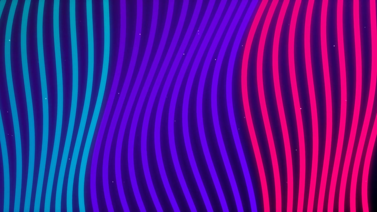 Abstract Motion Background with Wavy Neon Lines