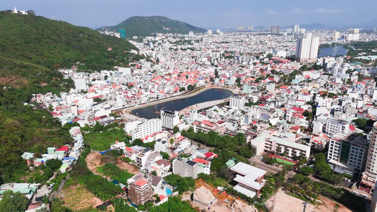 Aerial View Of Long Hai Seashore, Ba Ria Vung Tau Province, Vietnam.