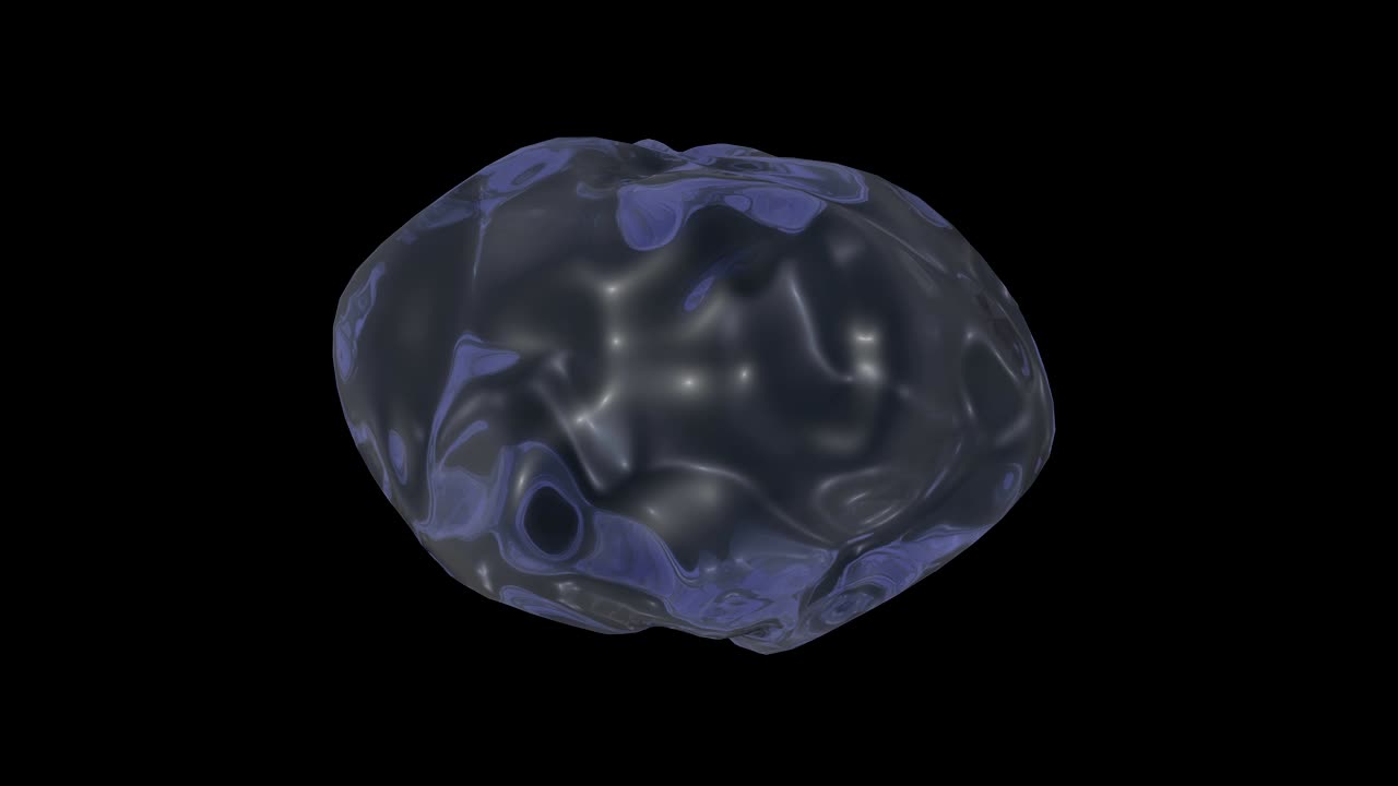 Abstrakt 3D-baggrund. Gennemsigtig elastisk dråbebevægelse. 4k.