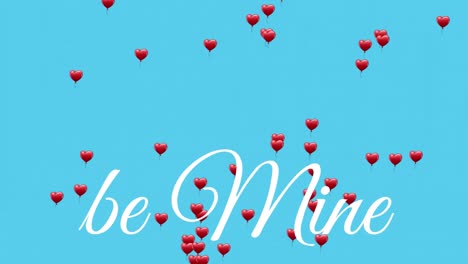 Be-mine-text-with-on-blue-background