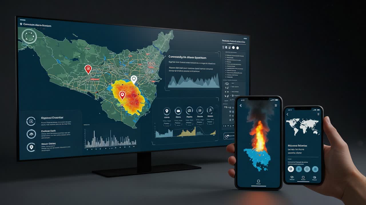 Interactive Visualization of Emergency Data on Screen and Mobile Devices Featuring Heat Map, Analytics, and Geo-Tracking for Disaster Management