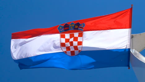 croatia flag waving in the wind