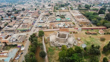 vista de paisaje de la ciudad-drone