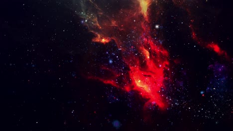 nebulosa brillante roja en el gran universo