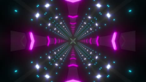 abstract neon tunnel visual