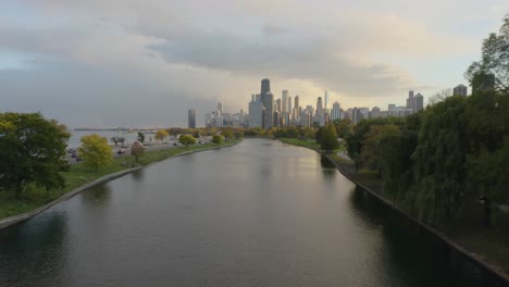 Vista-Aérea-De-Chicago-En-Otoño