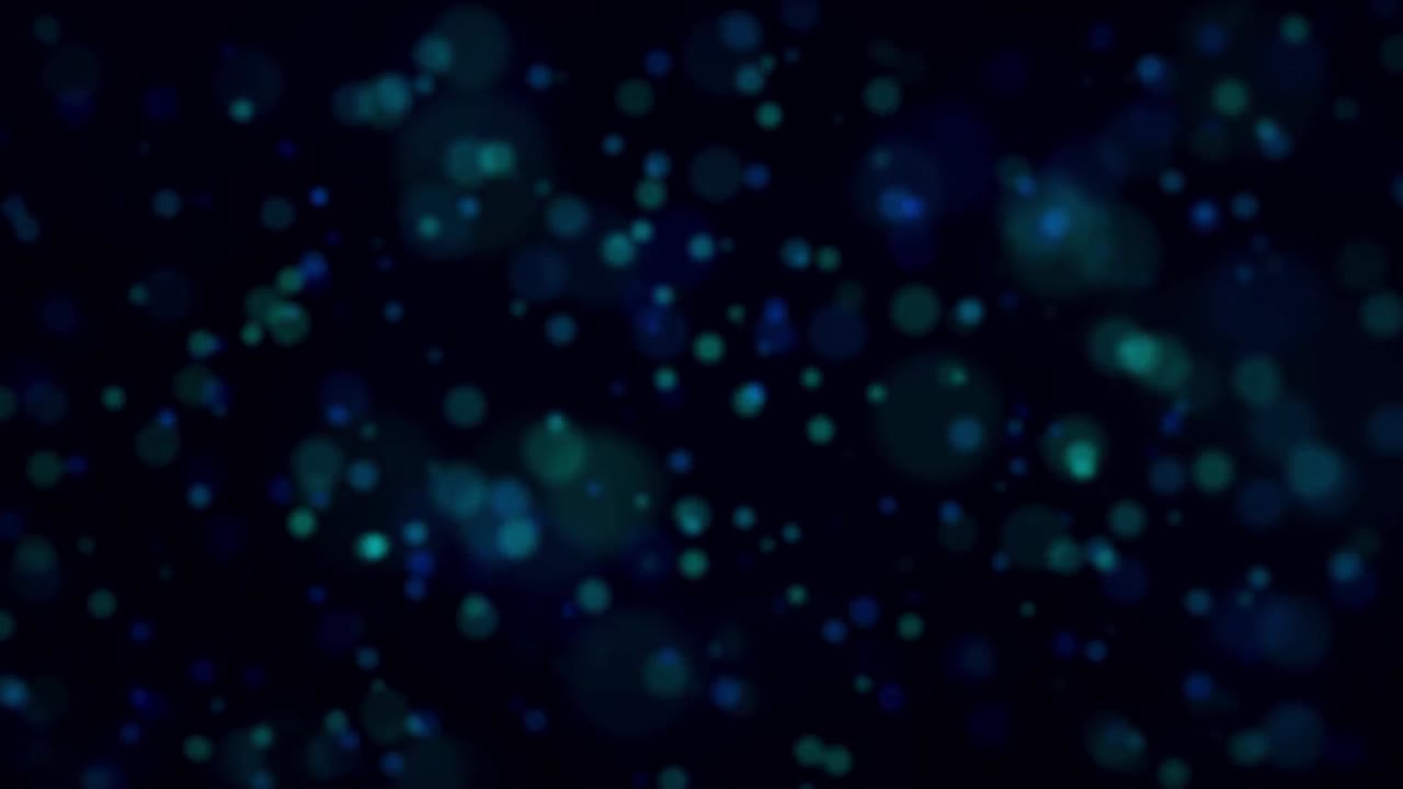 bokeh effect CG BLUE PARTICLE FLYING BACKGROUND