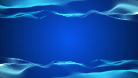 ondas de malla abstracta movimiento ondulado gradiente azul en el fondo del marco decorativo bucle de animación de video 3d
