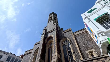 a church and surrounding buildings in brighton