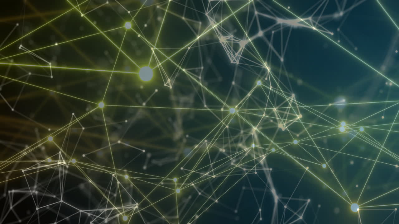 Animation of network of connections over moving shapes