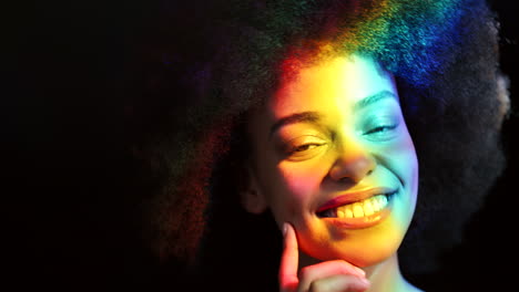 la luz del arco iris lgbt, la belleza de la mujer negra