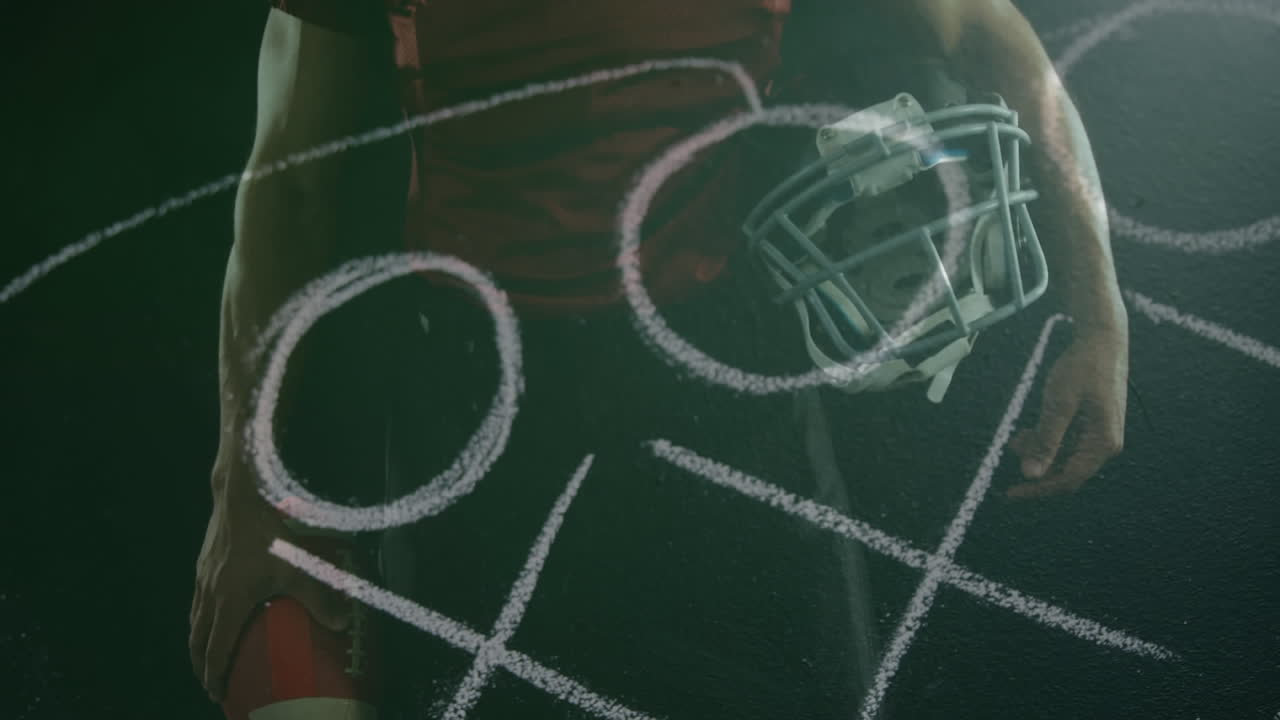 코치 계획을 가진 축구 선수