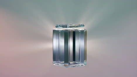 elegant crystal glass object with radiant light effect
