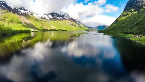 aerial footage from beautiful nature norway.