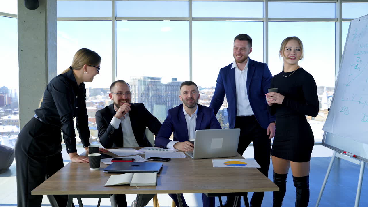 Business people meeting at work office. Business team having meeting in the office building