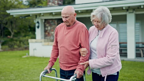 Walker,-senior-couple-and-walking-outdoor