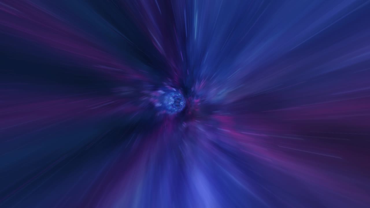 agujero de gusano directo a través del tiempo y el espacio, y millones de estrellas. abstracto ciencia ficción espacio túnel de gusano viaje en el tiempo. loopable