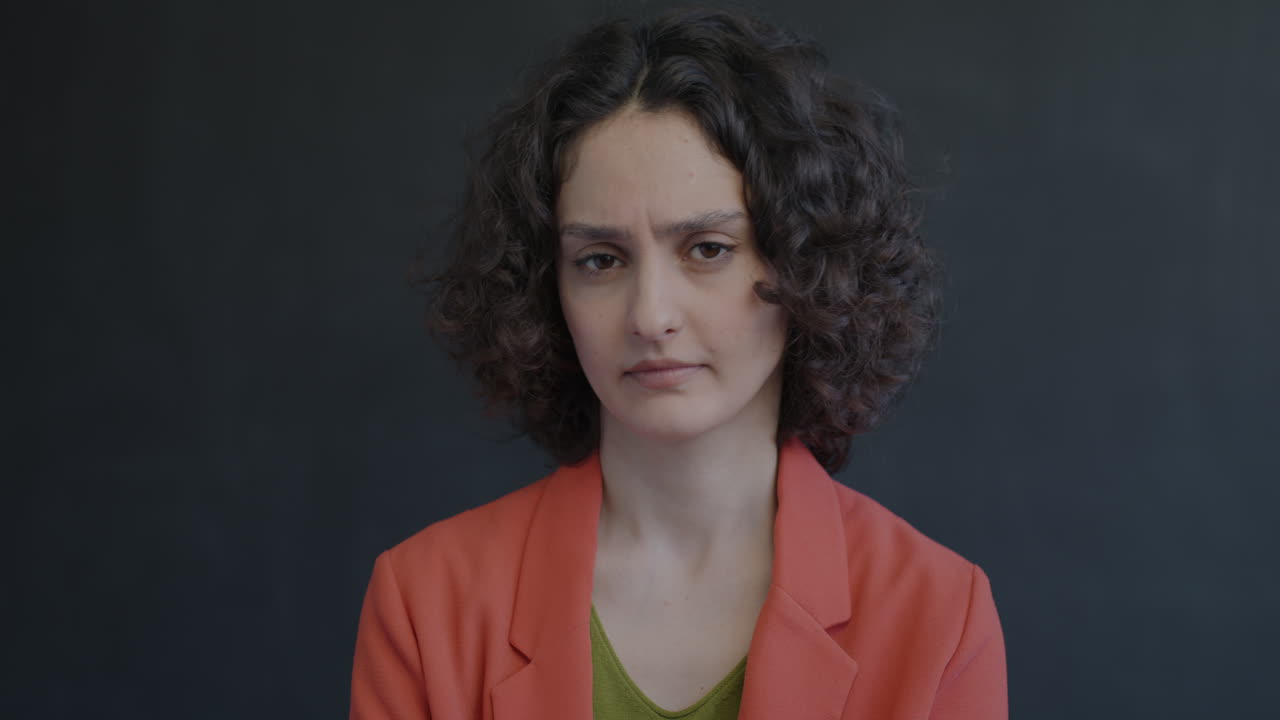 Woman with a concerned expression