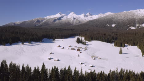 winter village in the mountains