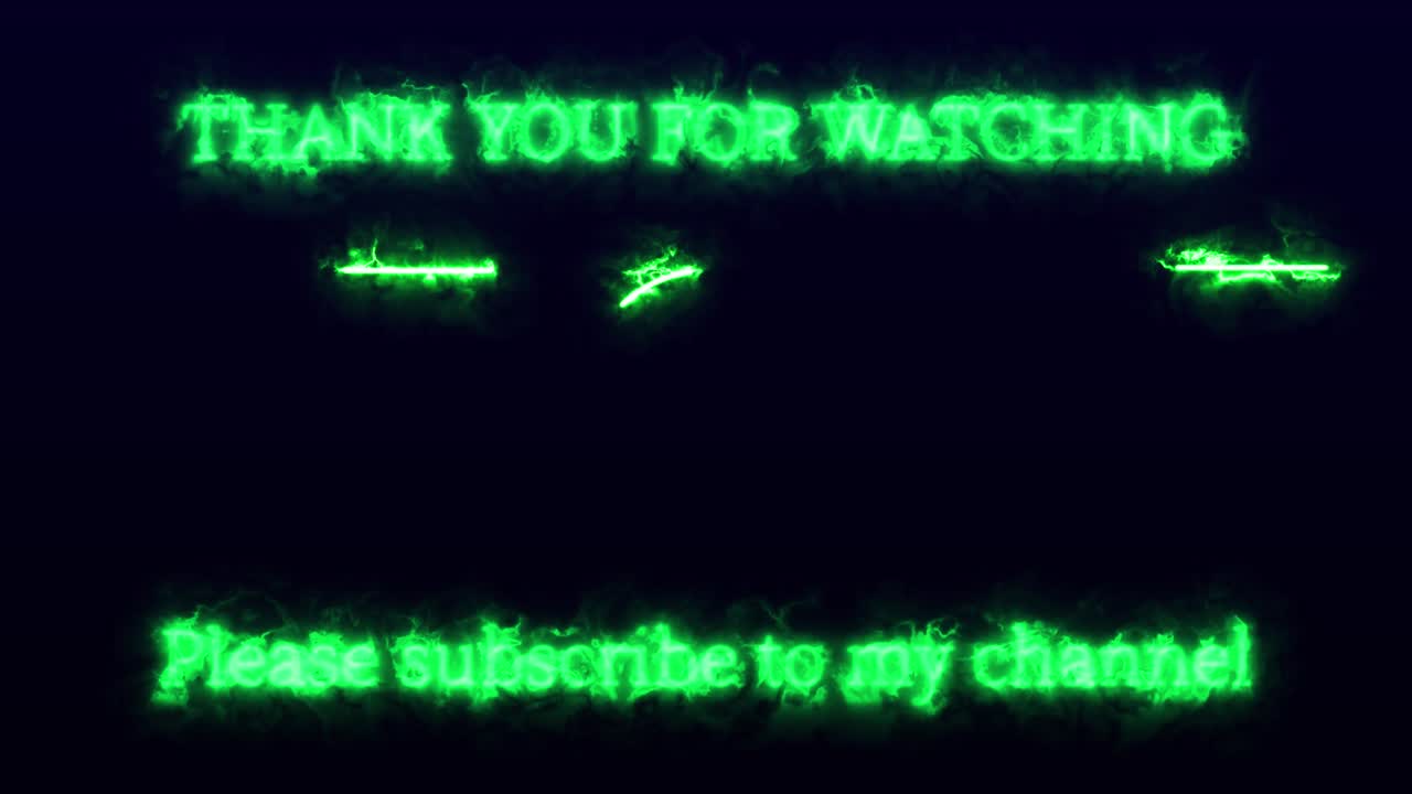 컬러 플레임 엔드 카드 엔딩 스크린 모션 그래픽