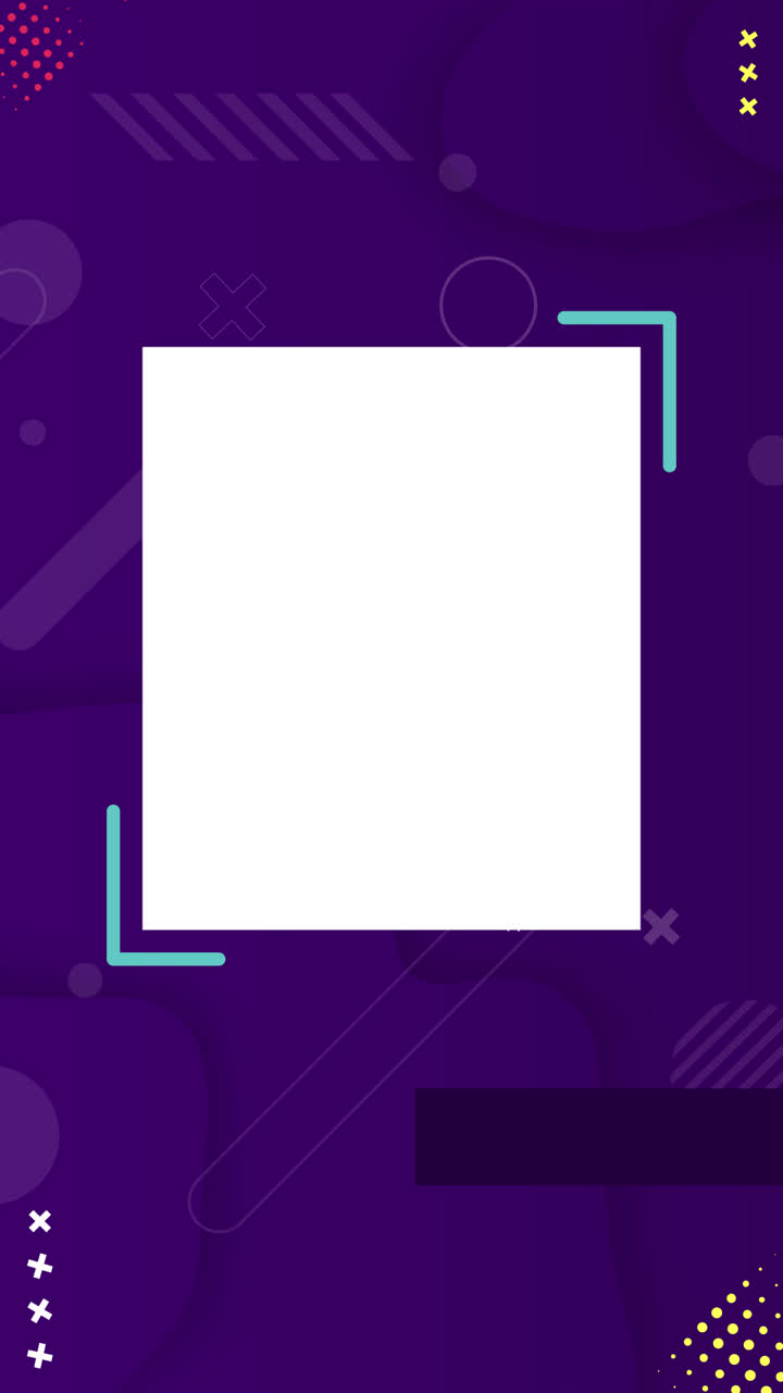 Abstract Geometric Purple Background with Blank White Frame