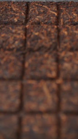 close-up view of a pu-erh tea brick