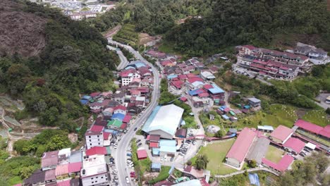 general landscape view of the brinchang district within the cameron highlands area of malaysia