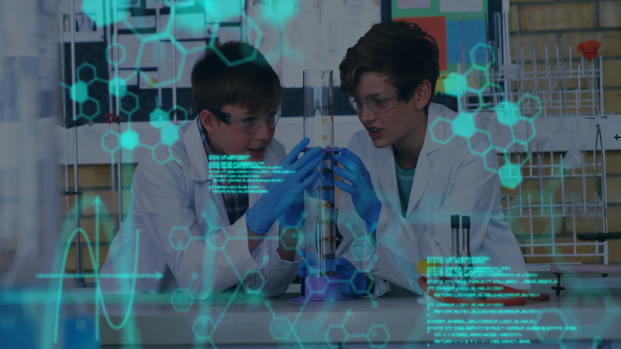 procesamiento de datos médicos contra dos estudiantes varones que experimentan en el laboratorio