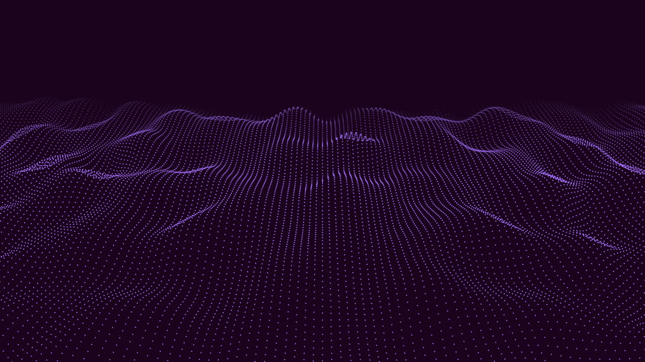 patrón de líneas punteadas púrpuras inspiradas en las olas sobre un fondo oscuro