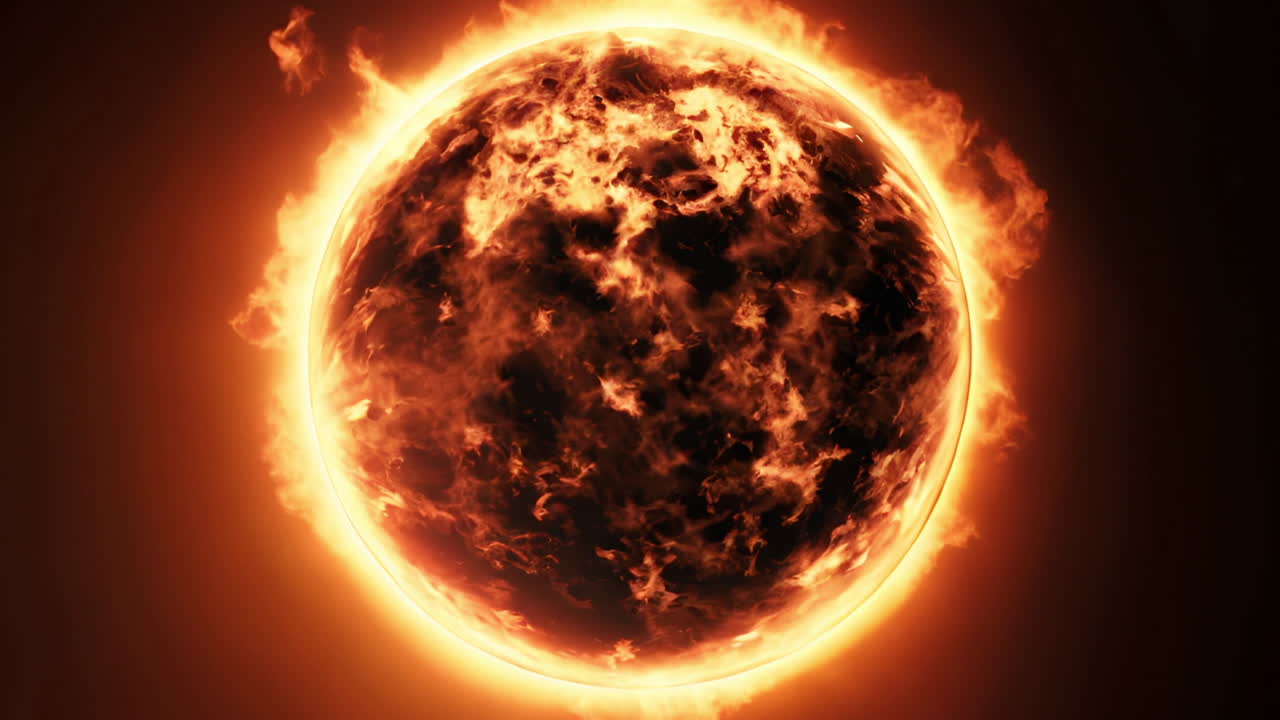 A Fiery Star Glowing in Space