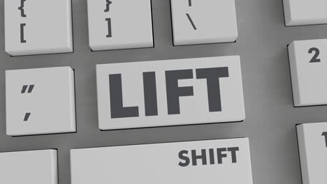 lift button pressing on keyboard