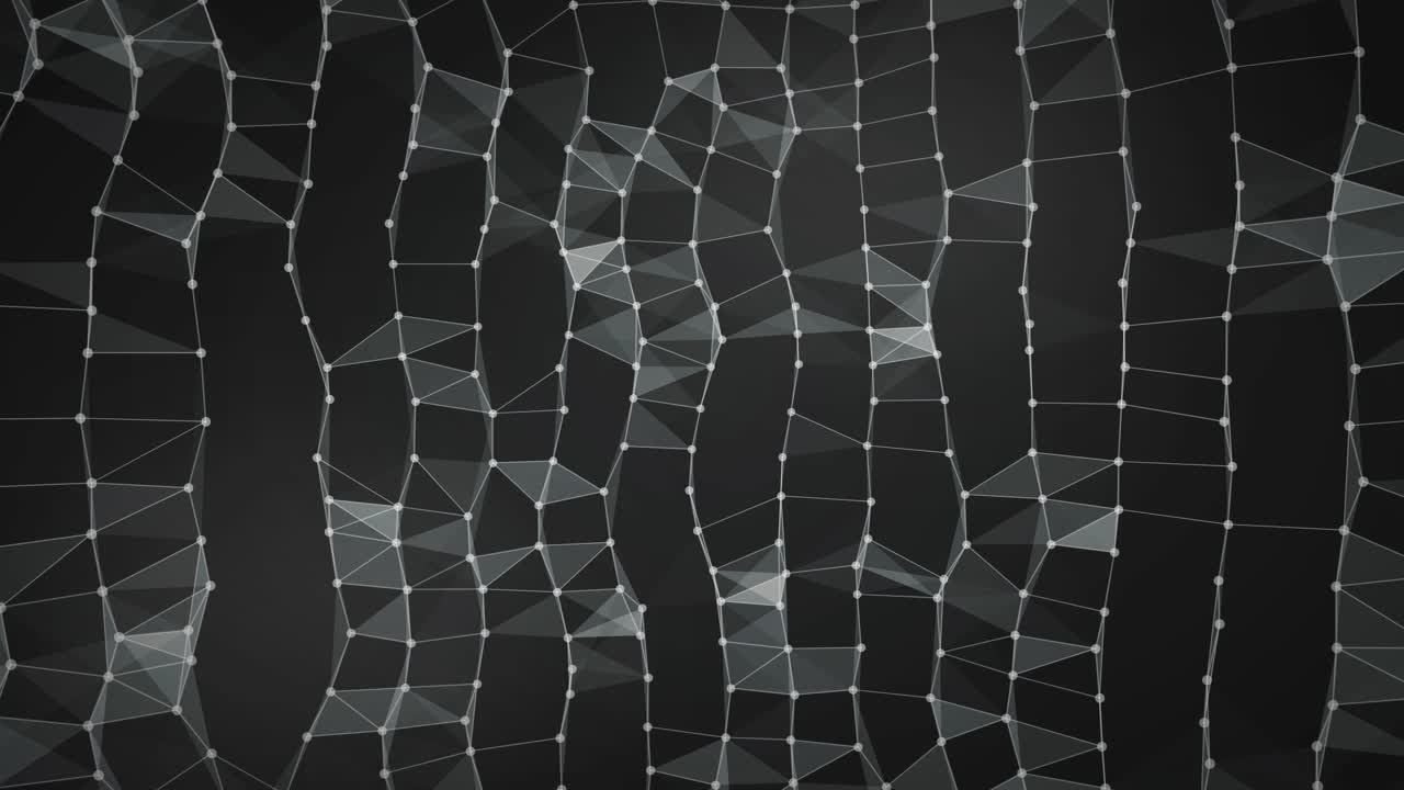 Abstract Digital Concept of Geometrical Figures: Polygon - Plexus Fractals