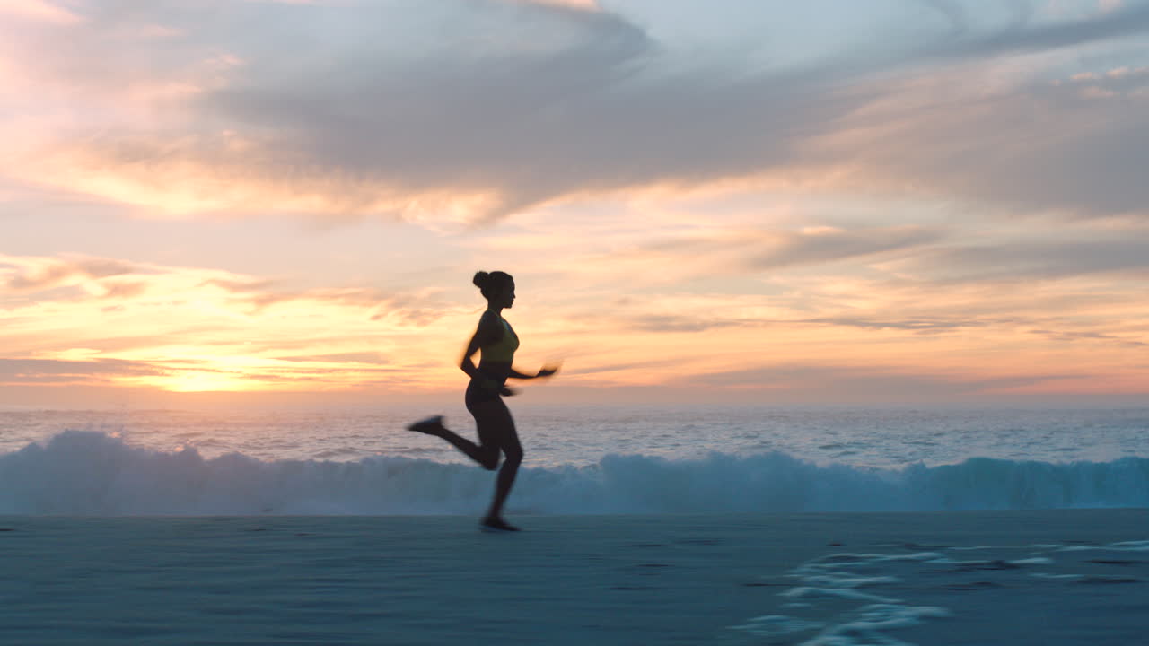 Silhouette of active, healthy
