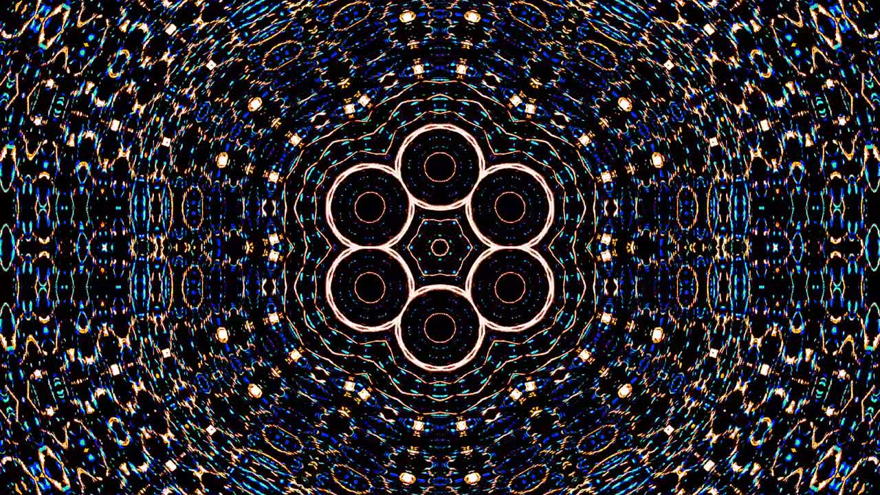 Bright abstract light governing full color, kaleidoscope