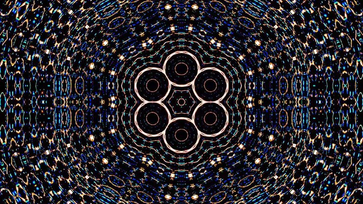Bright abstract light governing full color, kaleidoscope