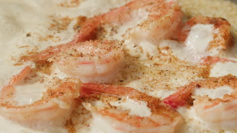 creamy shrimp dish in a pan