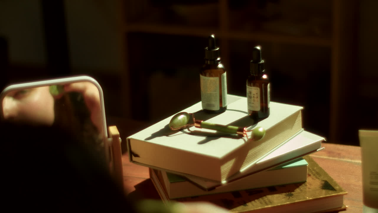 Woman Applying Skincare Face Mask