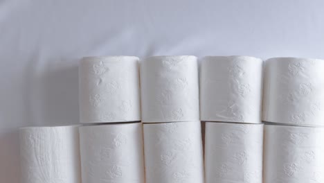 white toilet paper rolls time lapse animation pattern for texture with plain isolated background