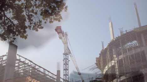 animación digital de edificios en construcción 4k