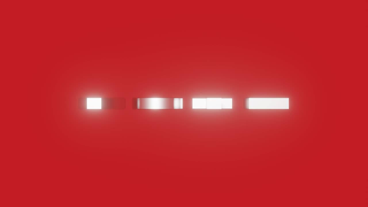 빨간색 배경에 '표'라는 반이는 금속 단어 애니메이션 간단한 원활한 루프 텍스트 모션 그래픽