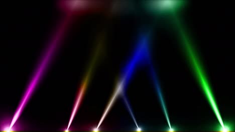 animación en bucle de la etapa de la luz del punto del arco iris