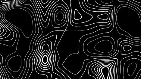 abstracto negro digital brillante textura onda material de movimiento de fondo, bucle sin costuras, con líneas círculos como