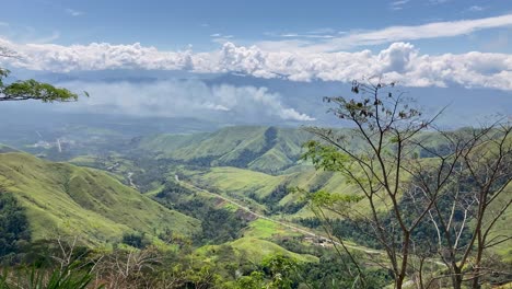 Stunning-landscape,-view-of-Markham-valley-from-Kassam-pass,-Papua-New-Guinea