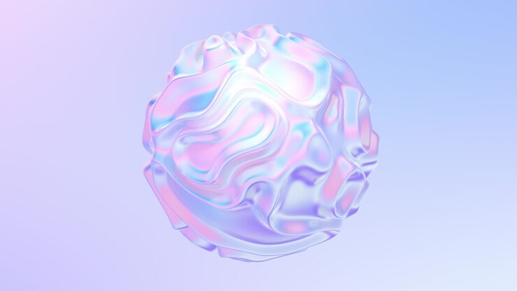 Morphing Abstract holographic liquid shape