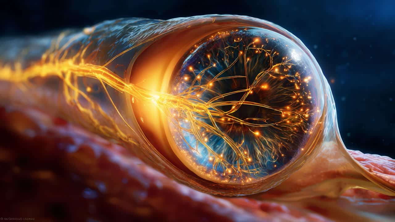 An Intricate Close-Up of a Neuron with Glowing Axons and Dendrites Emanating Bright Light, Symbolizing Connection and Communication within the Nervous System's Intricate Complexity