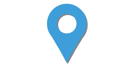 icono del marcador del mapa sombra azul