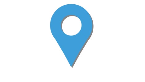 map marker icon blue shadow